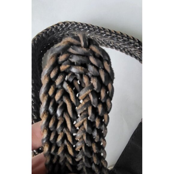Ralph Lauren Double RL Braided Vintage Boho Leather Belt - Picture 6 of 10
